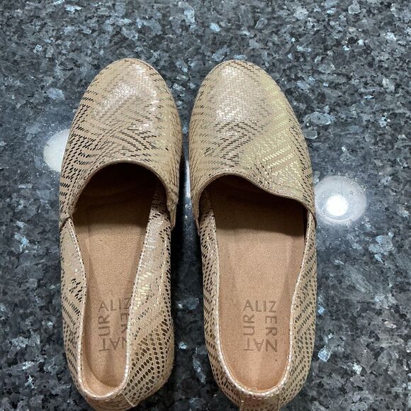 Naturalizer Gold Espadrille Platform Slip-On Loafers — Size 8.5 ✨ - Picture 1 of 8